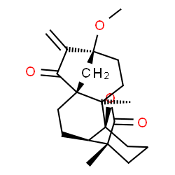 ChemSpider 2D Image | (1S,2R,8R,11R,12R)-5-Methoxy-2,12-dimethyl-6-methylene-16-oxapentacyclo[10.3.2.1~5,8~.0~1,11~.0~2,8~]octadecane-7,17-dione | C21H28O4