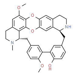 ChemSpider 2D Image | (8S,21S)-16,27-Dimethoxy-22-methyl-29,31-dioxa-7,22-diazaoctacyclo[19.9.3.1~4,30~.1~10,14~.1~15,19~.0~3,8~.0~25,33~.0~28,32~]hexatriaconta-1,3,10(36),11,13,15(35),16,18,25,27,30(34),32-dodecaen-13-ol | C35H34N2O5