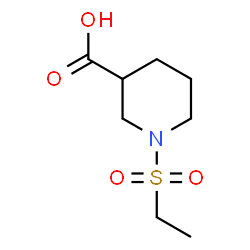 ChemSpider 2D Image | 1-(Ethylsulfonyl)-3-piperidinecarboxylic acid | C8H15NO4S