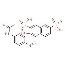 ChemSpider 2D Image | 4-[(Z)-(4-Acetamidophenyl)diazenyl]-3-hydroxy-2,7-naphthalenedisulfonic acid | C18H15N3O8S2