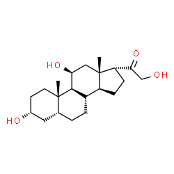 ChemSpider 2D Image | (3alpha,5beta,11beta,17alpha)-3,11,21-Trihydroxypregnan-20-one | C21H34O4