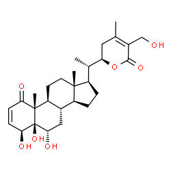 ChemSpider 2D Image | (4beta,5beta,6alpha,22R)-4,5,6,27-Tetrahydroxy-22,26-epoxyergosta-2,24-diene-1,26-dione | C28H40O7