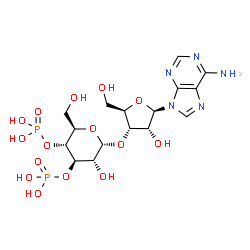 ChemSpider 2D Image | 3'-O-(3,4-Di-O-phosphono-alpha-D-glucopyranosyl)adenosine | C16H25N5O15P2