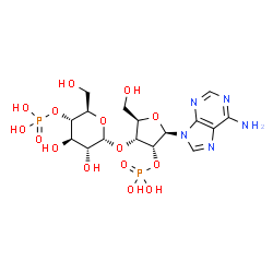 ChemSpider 2D Image | 3'-O-(4-O-Phosphono-alpha-D-glucopyranosyl)adenosine 2'-(dihydrogen phosphate) | C16H25N5O15P2