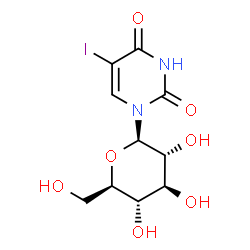 ChemSpider 2D Image | 1-(beta-D-Glucopyranosyl)-5-iodo-2,4(1H,3H)-pyrimidinedione | C10H13IN2O7