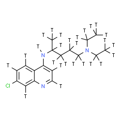 ChemSpider 2D Image | N~4~-[7-Chloro(~3~H_5_)-4-quinolinyl]-N~1~,N~1~-bis[(~3~H_5_)ethyl]-1,4-(~3~H_10_)pentane(~3~H)diamine | C18T26ClN3