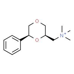 ChemSpider 2D Image | N,N,N-Trimethyl[(2R,6S)-6-phenyl-1,4-dioxan-2-yl]methanaminium | C14H22NO2