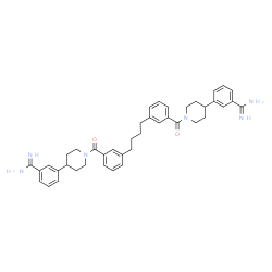 ChemSpider 2D Image | 3,3'-[1,4-Butanediylbis(3,1-phenylenecarbonyl-1,4-piperidinediyl)]dibenzenecarboximidamide | C42H48N6O2