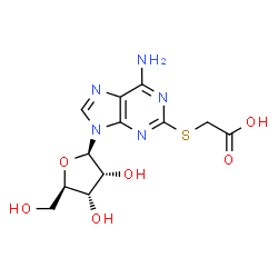 ChemSpider 2D Image | 2-[(Carboxymethyl)sulfanyl]adenosine | C12H15N5O6S