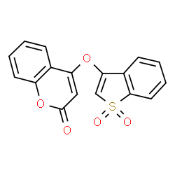 ChemSpider 2D Image | 4-[(1,1-Dioxido-1-benzothiophen-3-yl)oxy]-2H-chromen-2-one | C17H10O5S
