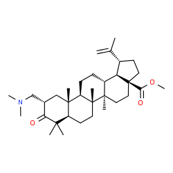 ChemSpider 2D Image | Methyl (2alpha)-2-[(dimethylamino)methyl]-3-oxolup-20(29)-en-28-oate | C34H55NO3