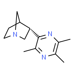 ChemSpider 2D Image | (3S)-3-(3,5,6-Trimethyl-2-pyrazinyl)-1-azabicyclo[2.2.1]heptane | C13H19N3