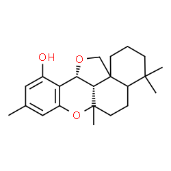 ChemSpider 2D Image | (13bS)-4,4,6a,9-Tetramethyl-1,2,3,4,4a,5,6,6a,11b,13b-decahydrobenzo[a]furo[2,3,4-mn]xanthen-11-ol | C22H30O3