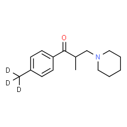 ChemSpider 2D Image | 2-Methyl-1-[4-(~2~H_3_)methylphenyl]-3-(1-piperidinyl)-1-propanone | C16H20D3NO