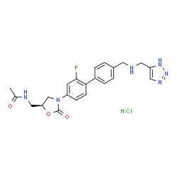 ChemSpider 2D Image | Radezolid hydrochloride | C22H24ClFN6O3