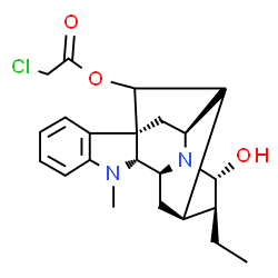 ChemSpider 2D Image | (15alpha,21alpha)-21-Hydroxyajmalan-17-yl chloroacetate | C22H27ClN2O3