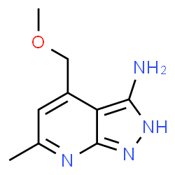 ChemSpider 2D Image | 4-(Methoxymethyl)-6-methyl-2H-pyrazolo[3,4-b]pyridin-3-amine | C9H12N4O