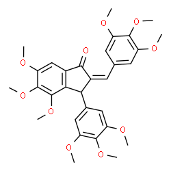 ChemSpider 2D Image | (2Z)-4,5,6-Trimethoxy-2-(3,4,5-trimethoxybenzylidene)-3-(3,4,5-trimethoxyphenyl)-1-indanone | C31H34O10
