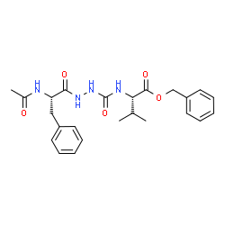 ChemSpider 2D Image | Benzyl (2S)-2-[({2-[(2S)-2-acetamido-3-phenylpropanoyl]hydrazino}carbonyl)amino]-3-methylbutanoate | C24H30N4O5