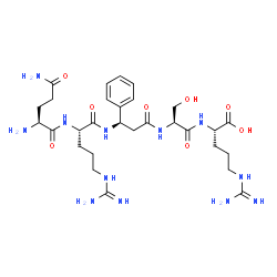 ChemSpider 2D Image | N-{(3R)-3-[(L-Glutaminyl-L-arginyl)amino]-3-phenylpropanoyl}-L-seryl-L-arginine | C29H48N12O8