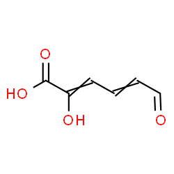 ChemSpider 2D Image | (2Z,4E)-2-Hydroxy-6-oxo-2,4-hexadienoic acid | C6H6O4