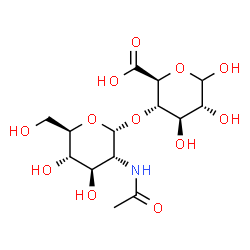 ChemSpider 2D Image | alpha-D-GlcNAc-(1->4)-D-GlcA | C14H23NO12