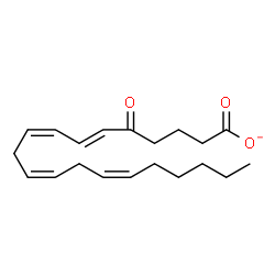 ChemSpider 2D Image | (6E,8Z,11Z,14Z)-5-Oxo-6,8,11,14-icosatetraenoate | C20H29O3