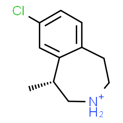 ChemSpider 2D Image | (1R)-8-Chloro-1-methyl-2,3,4,5-tetrahydro-1H-3-benzazepinium | C11H15ClN