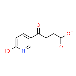 ChemSpider 2D Image | 4-(6-hydroxy-3-pyridyl)-4-oxo-butanoate | C9H8NO4