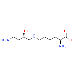 ChemSpider 2D Image | (2S)-2-Amino-6-{[(2R)-4-amino-2-hydroxybutyl]amino}hexanoate | C10H22N3O3