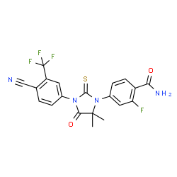 ChemSpider 2D Image | N-desmethylenzalutamide | C20H14F4N4O2S