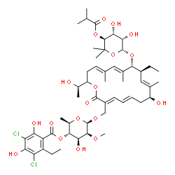 ChemSpider 2D Image | Fidaxomicin | C52H74Cl2O18