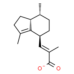 ChemSpider 2D Image | (2E)-3-[(4S,7R,7aR)-3,7-Dimethyl-2,4,5,6,7,7a-hexahydro-1H-inden-4-yl]-2-methylacrylate | C15H21O2