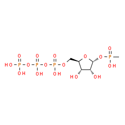 ChemSpider 2D Image | alpha-D-ribose 1-methylphosphonate 5-triphosphate | C6H16O16P4