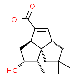 ChemSpider 2D Image | (1S,2R,3aR,5aS,8aR)-2-Hydroxy-1,7,7-trimethyl-1,2,3,3a,5a,6,7,8-octahydrocyclopenta[c]pentalene-4-carboxylate | C15H21O3