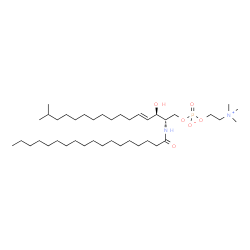 ChemSpider 2D Image | N-octadecanoyl-15-methylhexadecasphingosine-1-phosphocholine | C40H81N2O6P