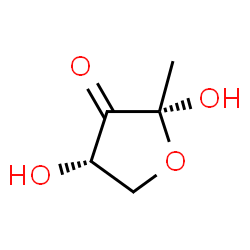 ChemSpider 2D Image | (2R,4S)-2-methyl-2,4-dihydroxydihydrofuran-3-one | C5H8O4