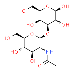 ChemSpider 2D Image | beta-D-GlcpNAc-(1->3)-beta-D-Galp | C14H25NO11
