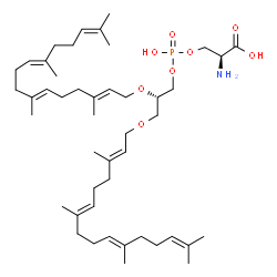 ChemSpider 2D Image | 2,3-bis-O-(geranylgeranyl)-sn-glycero-3-phospho-L-serine | C46H78NO8P