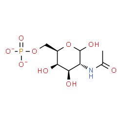 ChemSpider 2D Image | 2-Acetamido-2-deoxy-6-O-phosphonato-D-galactopyranose | C8H14NO9P