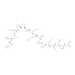 ChemSpider 2D Image | D-Alanyl-D-valyl-L-glutaminyl-L-seryl-L-lysyl-L-prolyl-L-prolyl-D-seryl-D-lysyl-D-arginyl-D-alpha-aspartyl-L-prolyl-L-prolyl-L-lysyl-L-methionyl-L-glutaminyl-L-allothreonyl-D-aspartic acid | C85H144N26O28S