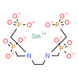 ChemSpider 2D Image | Phosphonate, P,P',P'',P'''-[1,2-ethanediylbis[nitrilobis(methylene)]]tetrakis-, samarium(3+) salt (1:1) | C6H12N2O12P4Sm