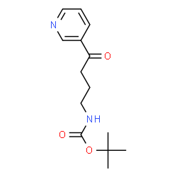 ChemSpider 2D Image | tert-Butyl (4-oxo-4-(pyridin-3-yl)butyl)carbamate | C14H20N2O3