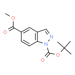 ChemSpider 2D Image | 1-tert-butyl 5-methyl indazole-1,5-dicarboxylate | C14H16N2O4
