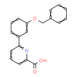 ChemSpider 2D Image | 6-[3-(Benzyloxy)phenyl]-2-pyridinecarboxylic acid | C19H15NO3