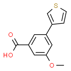 ChemSpider 2D Image | 3-Methoxy-5-(3-thienyl)benzoic acid | C12H10O3S