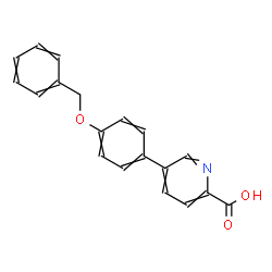 ChemSpider 2D Image | 5-[4-(Benzyloxy)phenyl]-2-pyridinecarboxylic acid | C19H15NO3