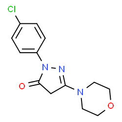 ChemSpider 2D Image | 1-(4-Chlorophenyl)-3-morpholino-1H-pyrazol-5(4H)-one | C13H14ClN3O2