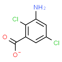 ChemSpider 2D Image | 3-Amino-2,5-dichlorobenzoate | C7H4Cl2NO2