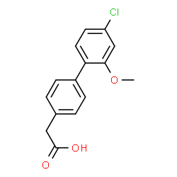 ChemSpider 2D Image | (4'-Chloro-2'-methoxy-4-biphenylyl)acetic acid | C15H13ClO3